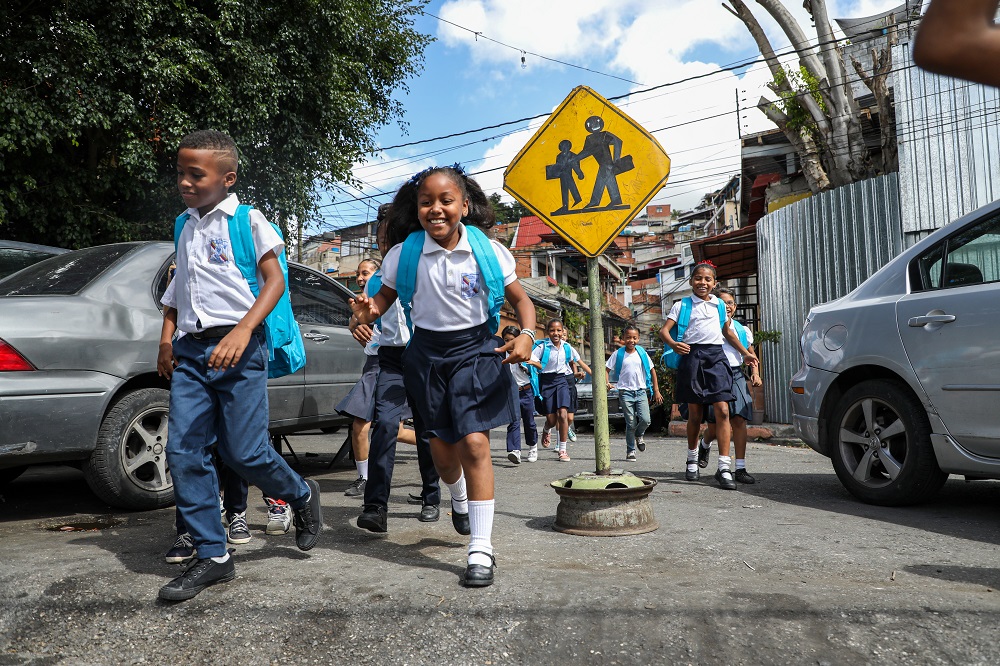 Kids run in venezuela